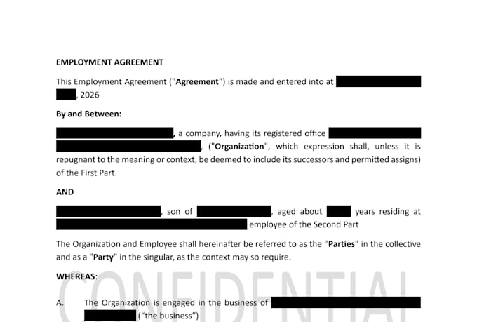 draft professional employment contracts and service agreements